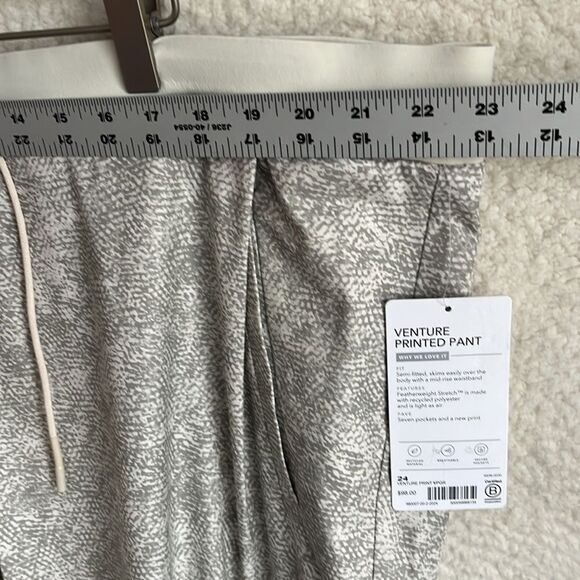 Athleta Venture Printed Pants Womens Size 24 Viper Grey - Picture 5 of 10